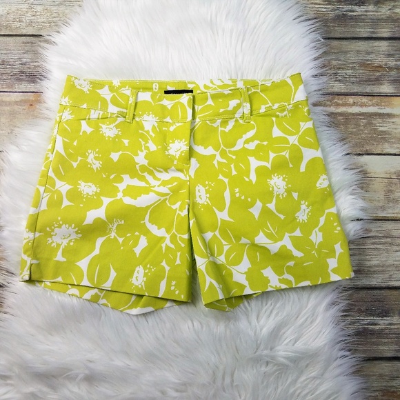 The Limited Pants - ⬇$25 THE LIMITED Lime Green Palm Floral Shorts